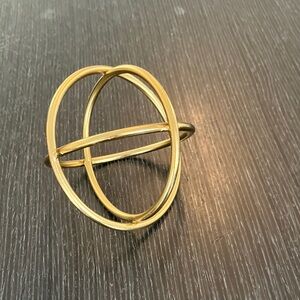Elegant Gold-Tone Geometric Decorative Object